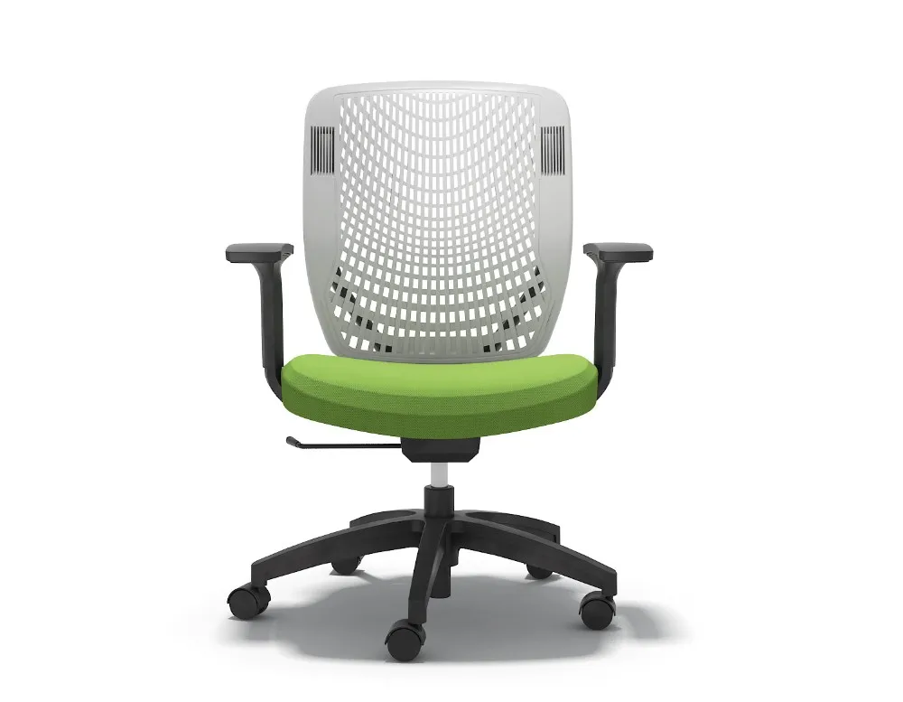 2024 BIFMA Certified Ergonomic Task Swivel Chair Modern Japan Fabric Iron Revolving with Middle Back Plastic Joint Office Chair