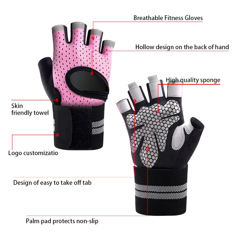 MKAS Body Building Fitness Gloves High Quality Half Finger Workout Gloves Hand Custom Gym Gloves