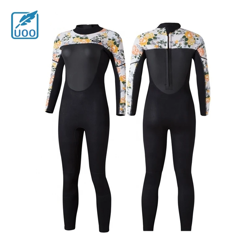 UOO Wetsuits Factory Custom Printing Long Sleeve Neoprene Wetsuits for Women