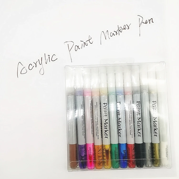 12 видов цветов акриловые краски Маркеры Ручка Комплект