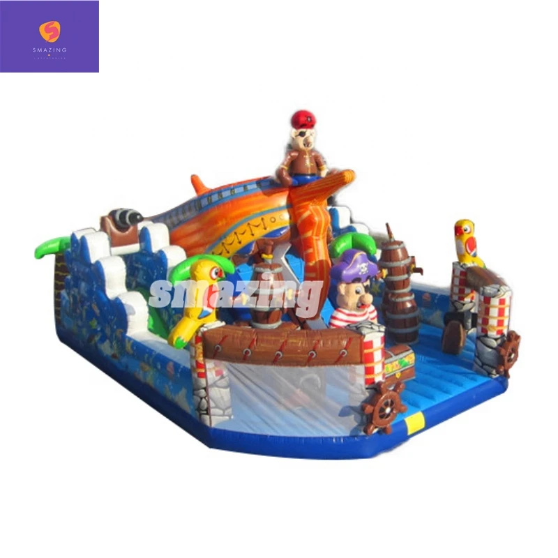 
New pirate inflatable jumping kids castle combo inflatables castle bouncy jumping bouncer theme playground 