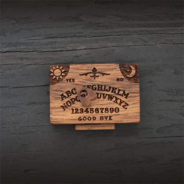 Настраиваемый Хэллоуин Декор деревянная доска Ouija мини-доска с выдвижным ящиком ручной работы говорящая планшетом