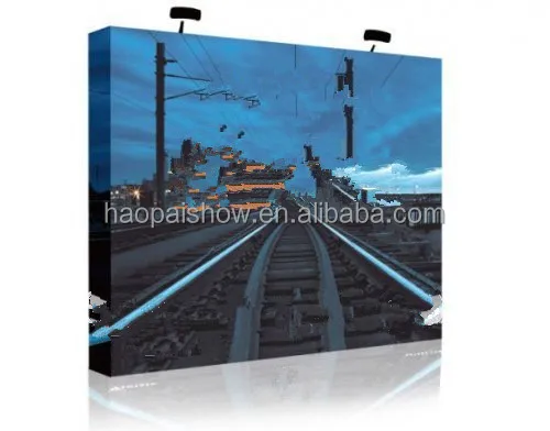 
 Ферромагнитный выдвижной выставочный стенд из ткани  