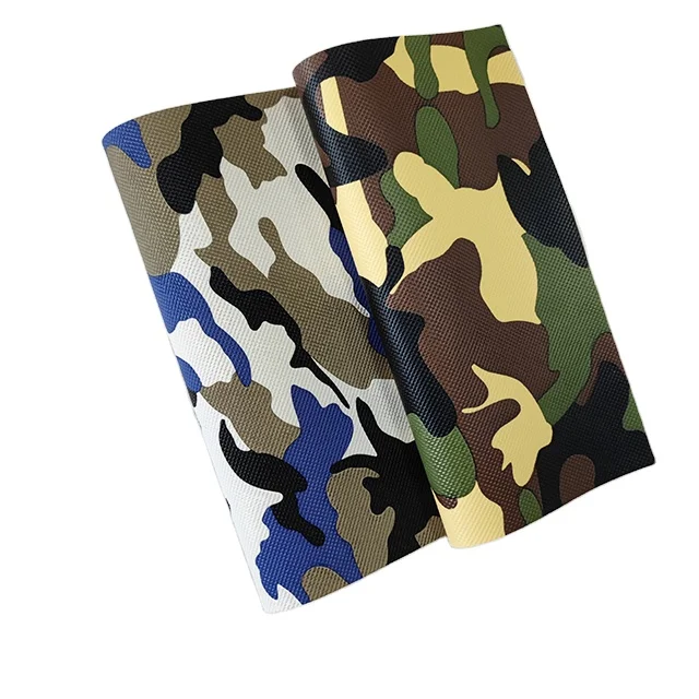 Print Leather for Backpack and Phone Case PVC Film Camouflage Leather Material