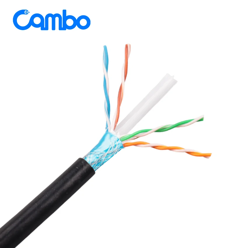 23awg Bc Cca Lan сеть Cat 6 Экранированный Utp Ftp Sftp 1000 футов 100 м 200 м 300 м 305 м Cat6 наружный кабель