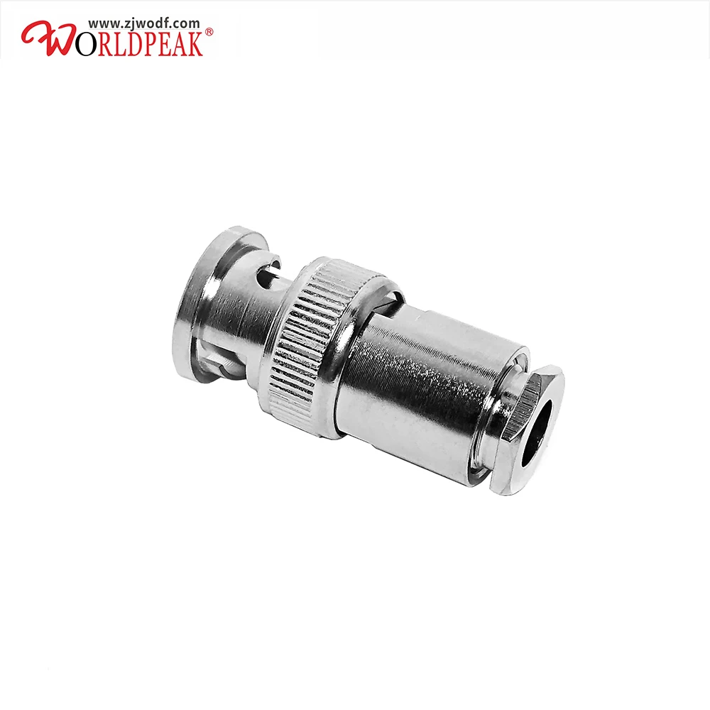 Factory price rf clamp BNC-j3 rf connector Brass cable coaxial connector BNC male for RG58 LMR195 LMR200 RG142 RG303 RG223 cable