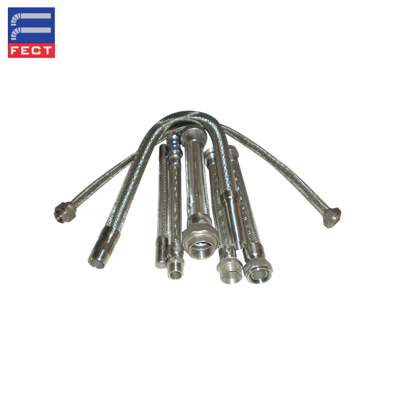 Гибкий металлический шланг из нержавеющей стали с угловым фитингом/Плетеный гофрированный фланцевым