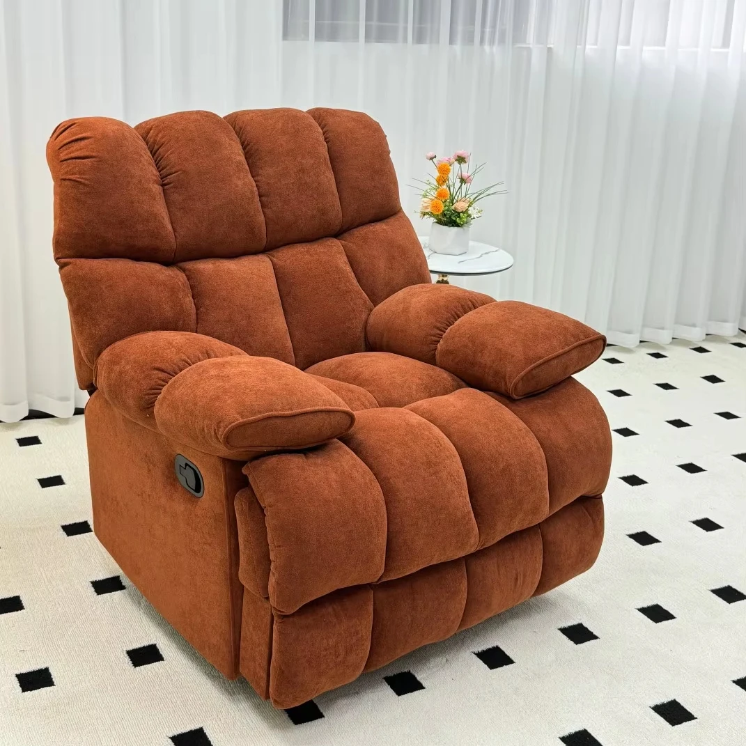 Extendable Rotating Lazy Functional Sofa Comfortable Cloud Velvet Fabric Luxury Adjustable Living Room Rocking Recliner