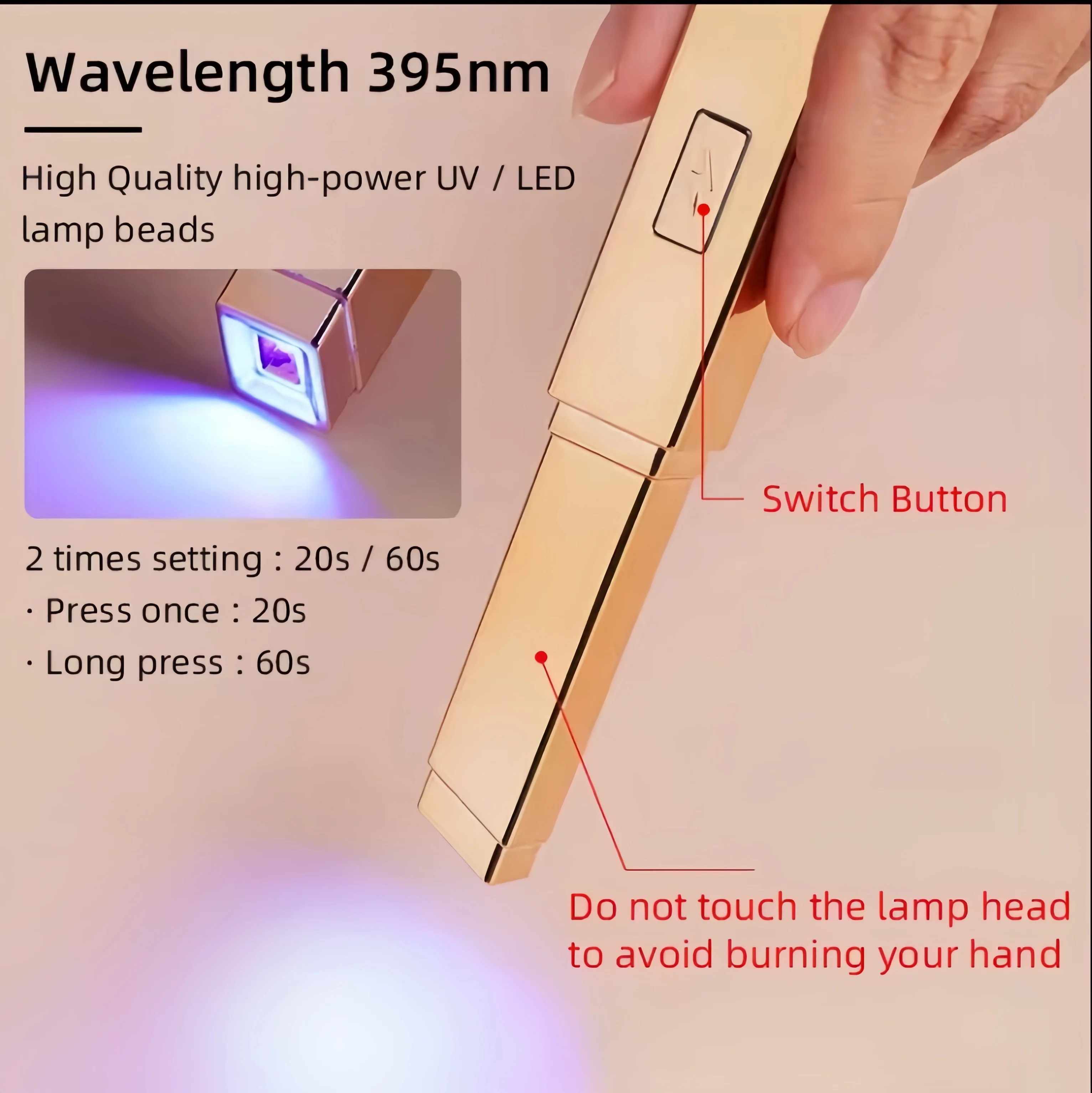 New Products Lipstick Design Style 2024 Cordless Nail Dryer Fast Curing Chargeable Mini UV LED Nail Lamp