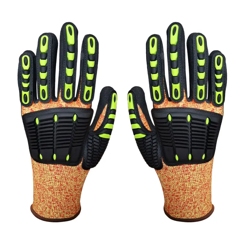 Impact High Resistant Heavy Duty Reinforced Mechanical Work Gloves Hand Protection Construction Gloves