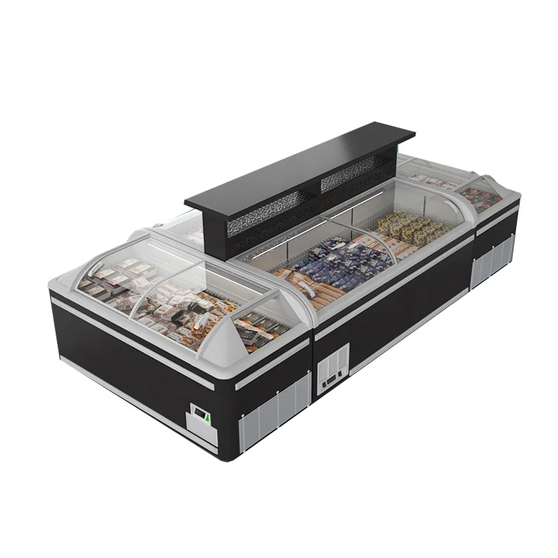 500L Horizontal Frozen Food Meat Freezer refrigeration equipment High Capacity chest combine deep Combined Island Cooler freezer