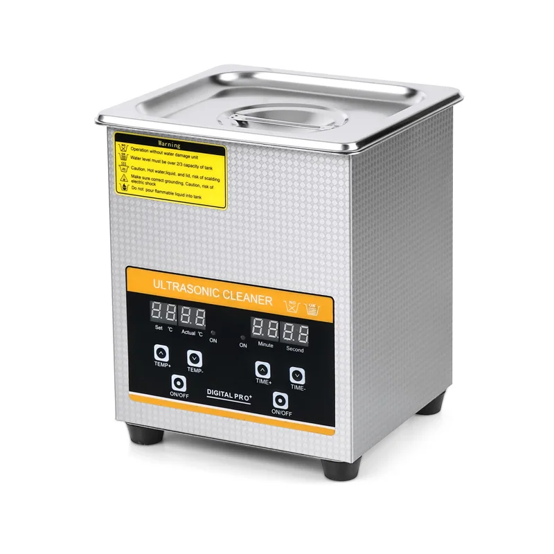 2L 60W Digital Ultrasonic Cleaner Stainless Steel Bath Home Use Jewelry Glasses Spark Plug Bead Carving Rust Oil