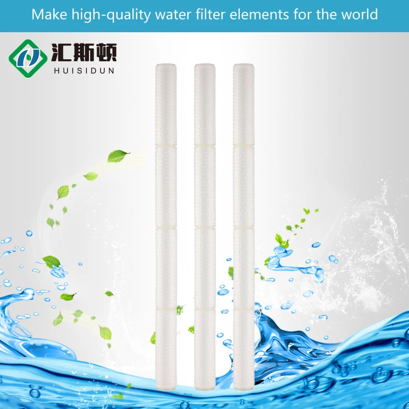 0.22 0.45micron 10inch 20inch 40inch Industrial Water Treatment PP  Pes  PTFE Pleated Filter Cartridge for Food and Beverage