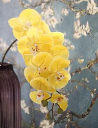 Indian Ceiling Hanging Gold Artificial Bunches Paper Tulip Carnation Wisteria Dried Flowers With Pot