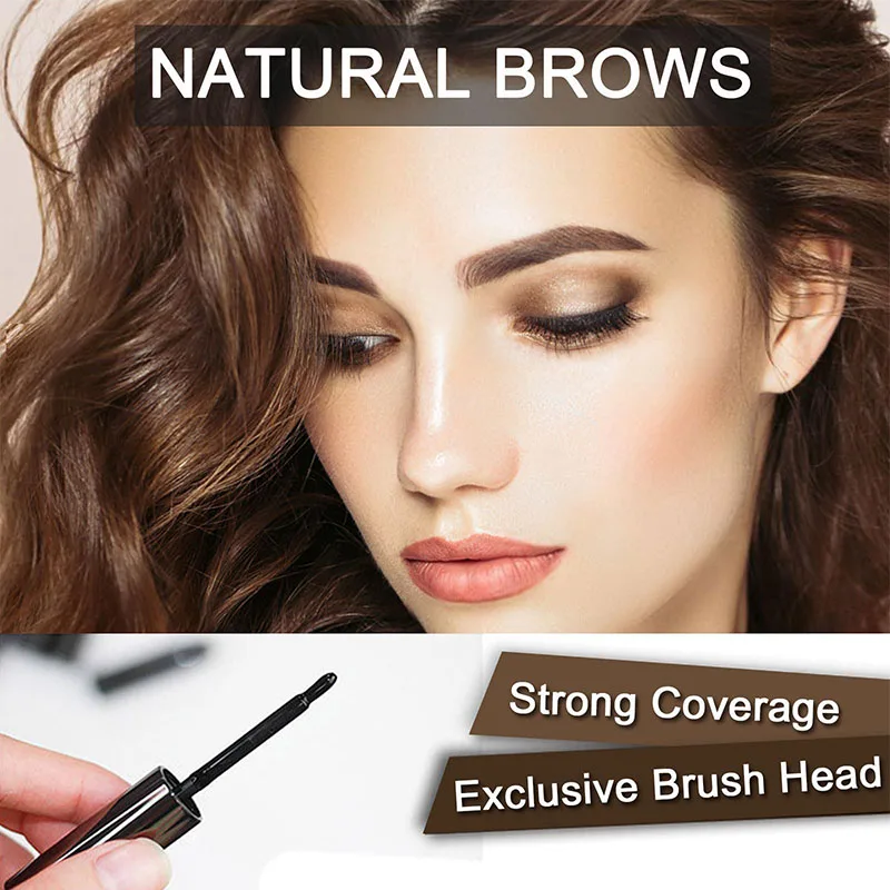 Custom Logo Enhancer Makeup Henna Eyebrow Gel 4 Color Black Brown Waterproof Eye Brow With Tint Brush