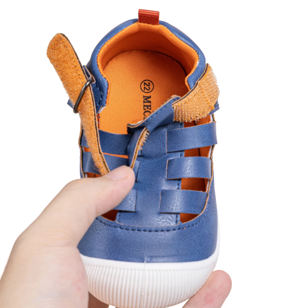 Blue and Gray Toddler Sandals - Breathable and Flexible Design Toddler Shoes Boy