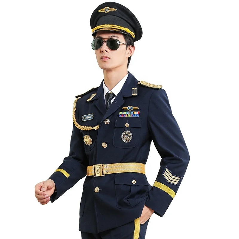In Stock Fast Dispatch Navy Blue Twill Safety official Guard Officer Security Uniforms