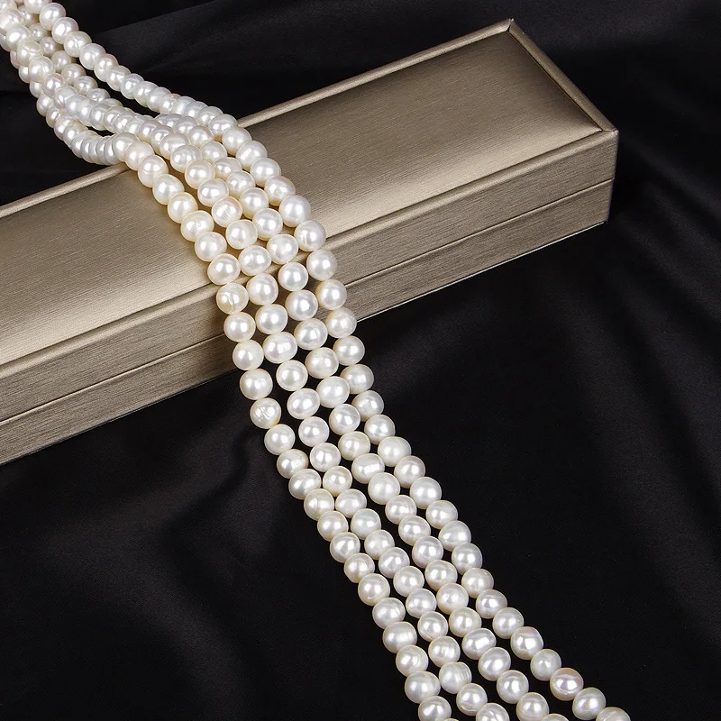 Wholesale Natural 2mm~11mm Round Fresh Water Pearl 3A Quality Pearl White Purple Pink Beads For Earring Making