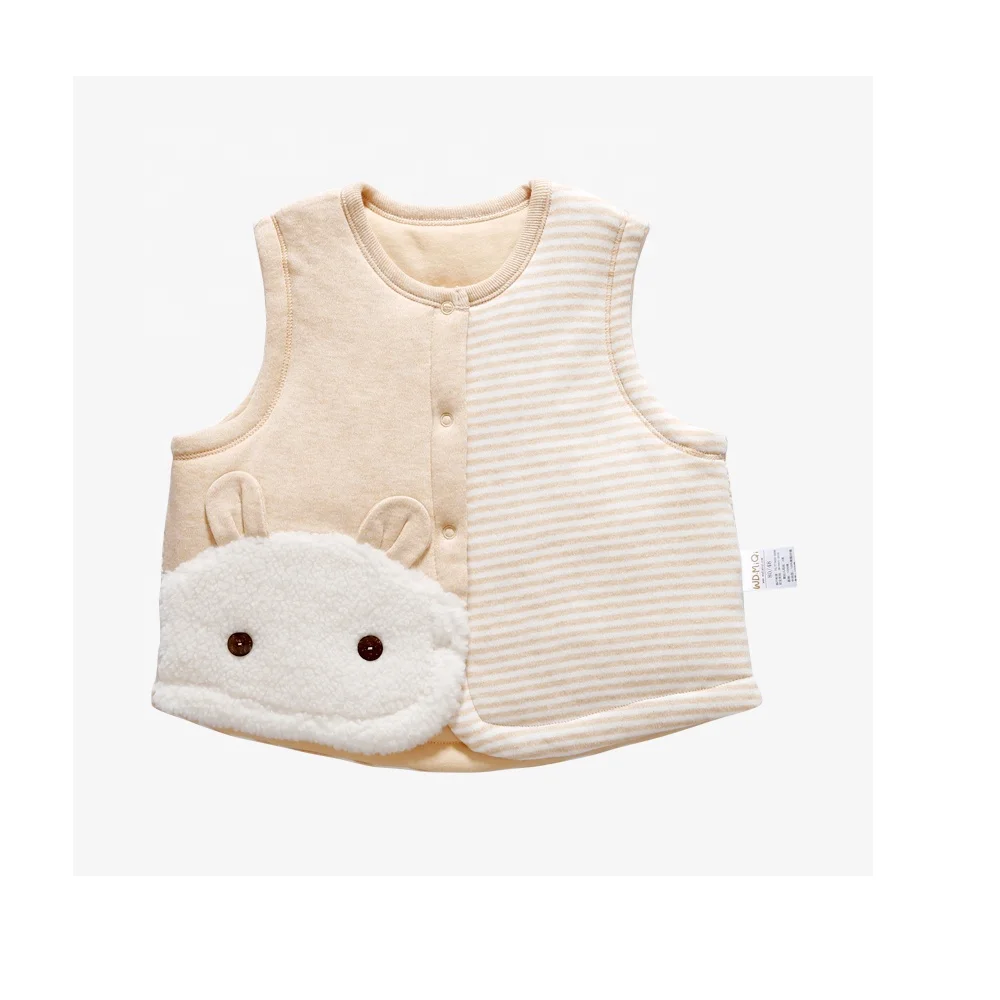 
Cheap Infants Toddlers Cotton Baby waistcoat with Fur Cartoon Animal Baby Vest 