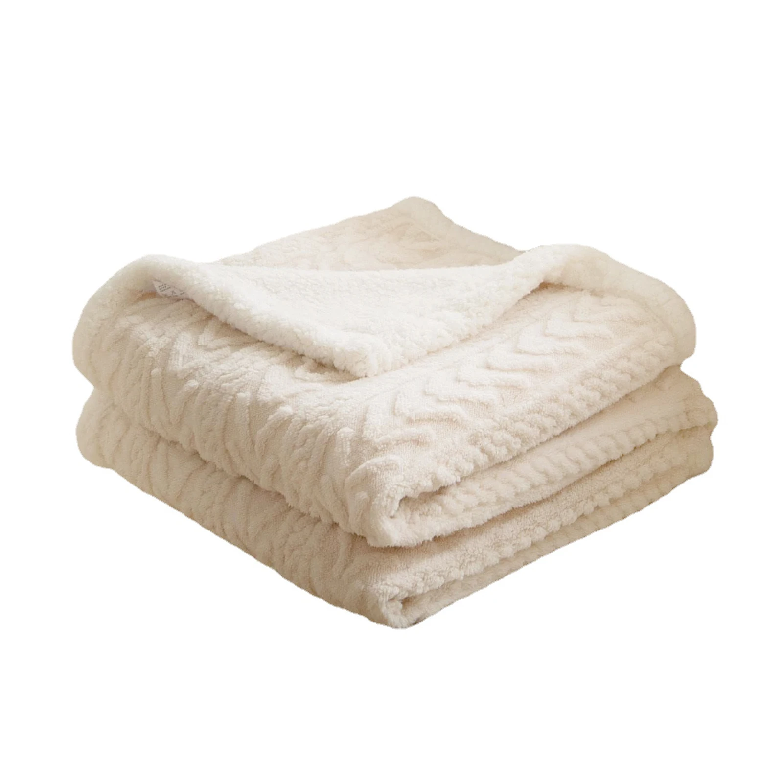 Wholesale Price Jacquard Christmas Double Sided Fleece Flannel Blanket Leisure Solid Blanket For All Seasons