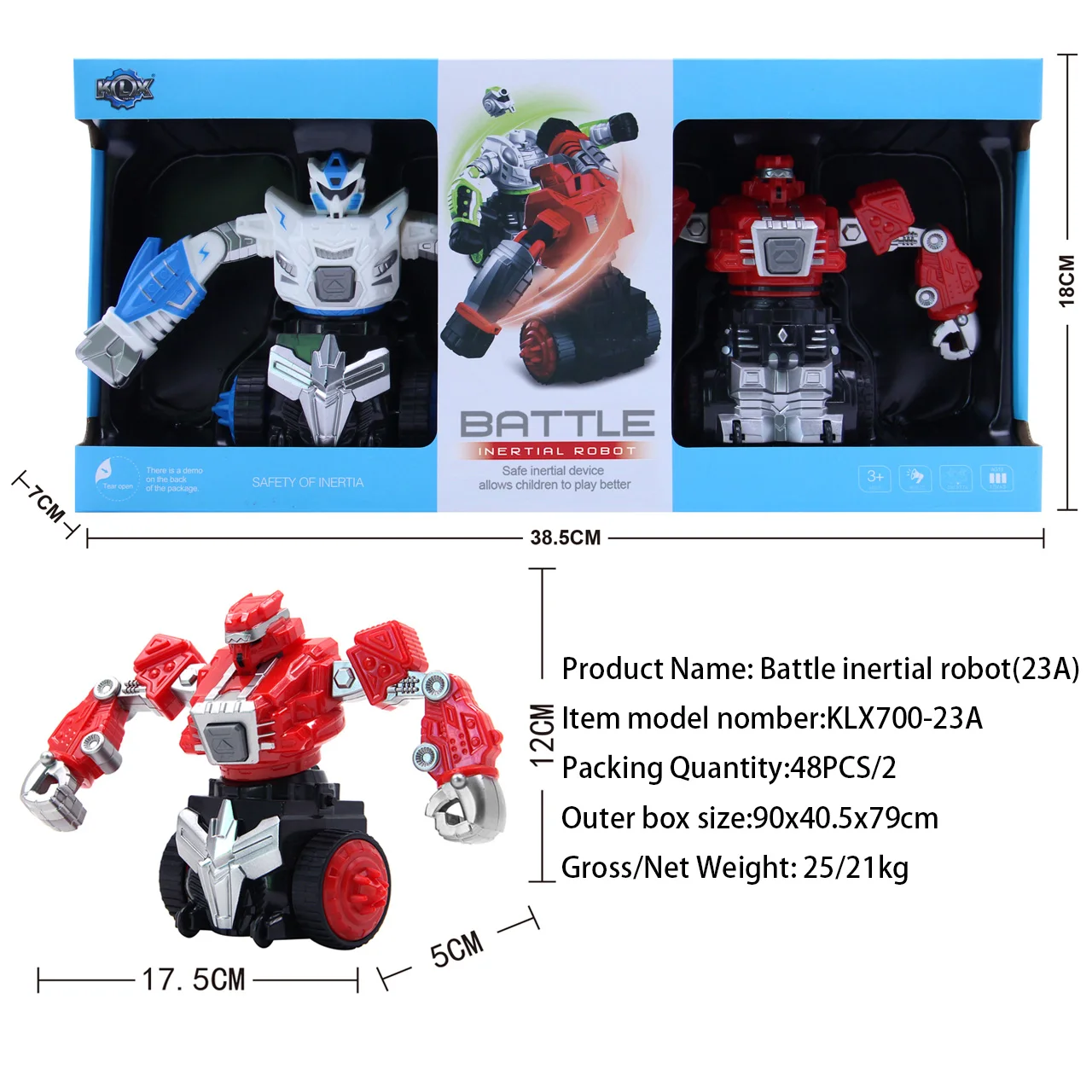 Boxing Fighting  Battle Robot for Boys Plastic Light & Sound Robot Toy Differential Drive Electra Toy