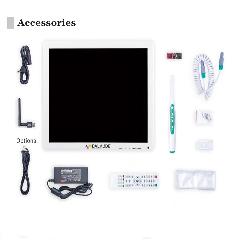 Dental Camera Wifi HD 8 Million Pixels High-definition Endoscope Tools 17 Inches Digital LCD Monitor Dental Intraoral Instrument