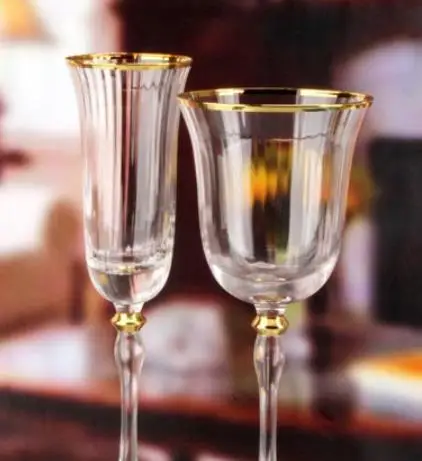 Phnom Penh fine line wine drinkware Champagne crystal glass Set Northern European family goblet wine glasses