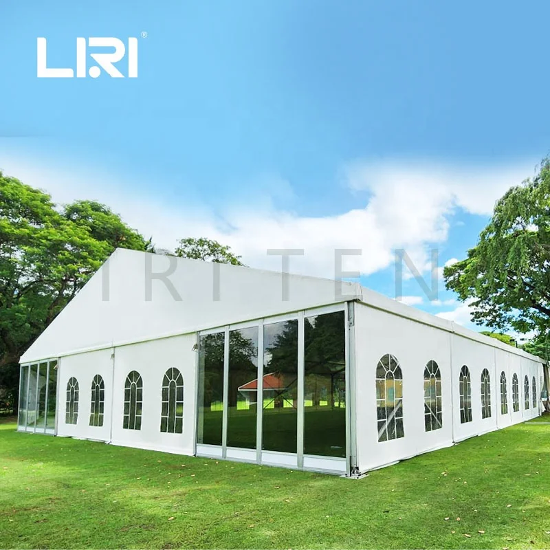 White Wedding Party Waterproof Exhibition Tents Rental for 1000 People