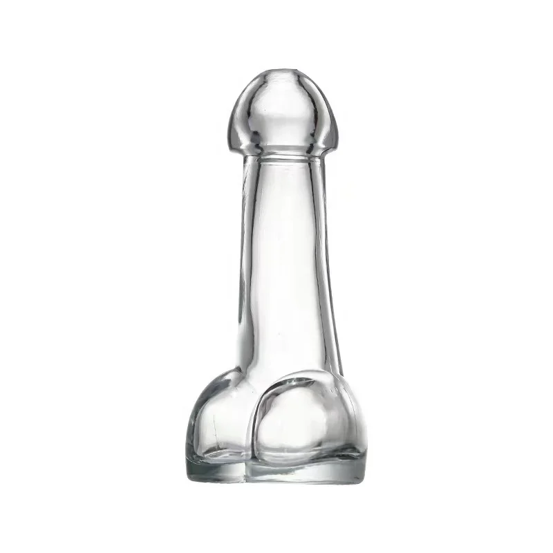80ml Creative design sexy penis shape glass bottle bar ware penis wine glass bottle