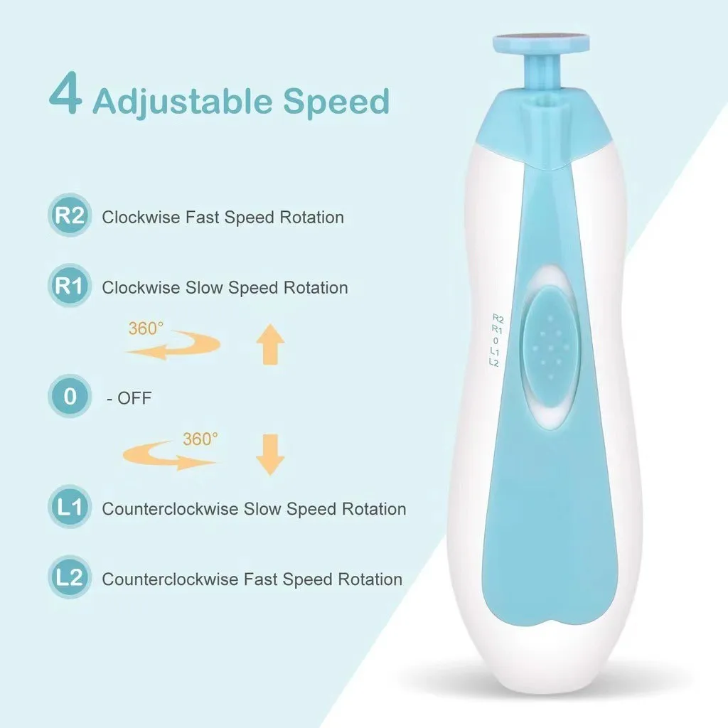 wholesale finger nail clipper sharp polish grinder 6 in 1 manicure set electric baby nail file set custom logo