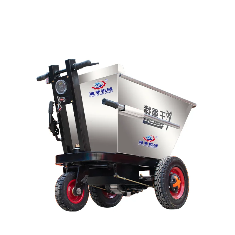 2021 Electric hand push tricycle,warehouse mini trolley platform trailer