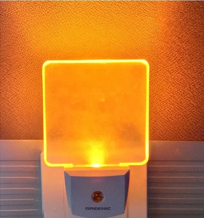 Brightness decorated fashion replacement baby night lights plug in wall sensor night light