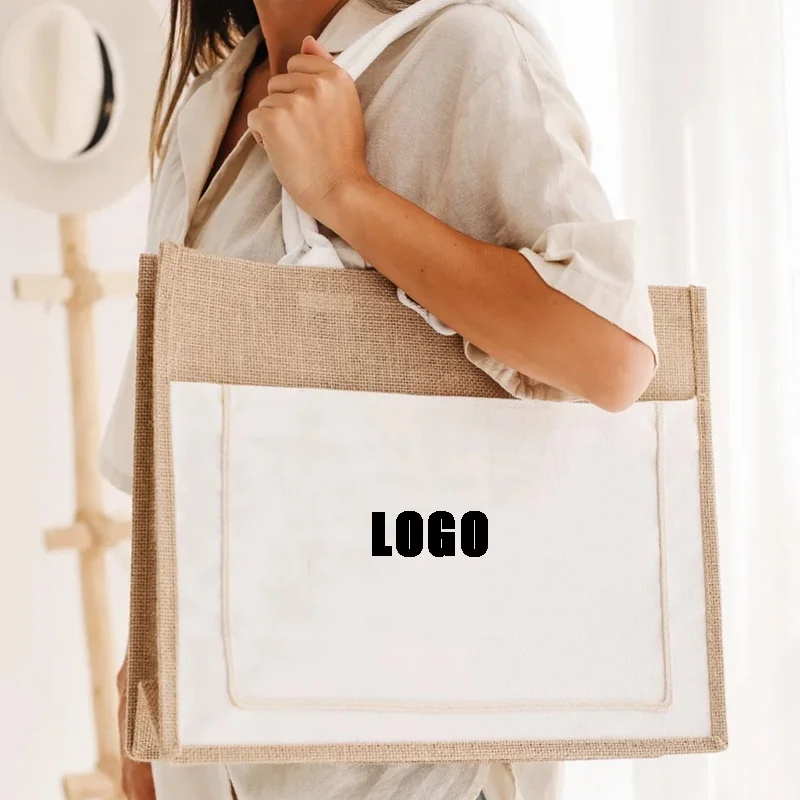 Sympathybag Jute Bag With Handle Tote Bag Linen Shopping Bag