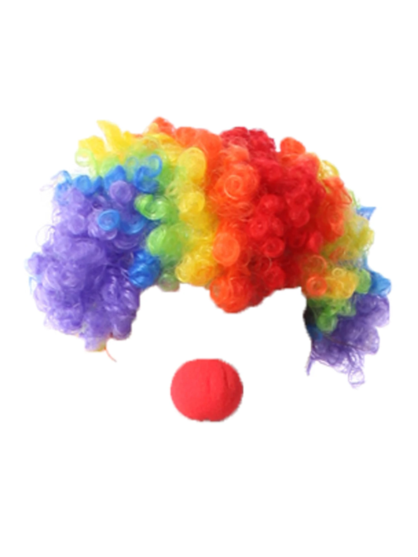 Summer Toddler Girls Clown Costumes Set Kids Cosplay Halloween Christmas Birthday Party T-shirt+Tutu Skirt+Bag+Wig+Nose Outfits