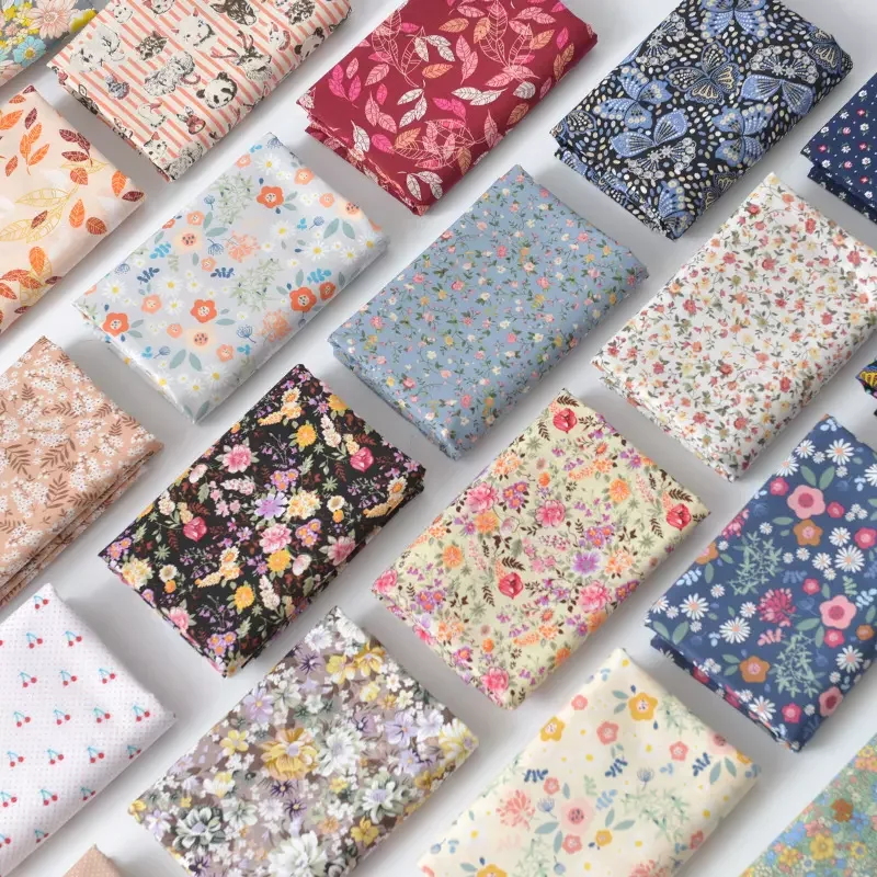 Floral Fabric Liberty Flowers Cotton Printed  for Sewing Clothes DIY Handmade Poplin Fabric