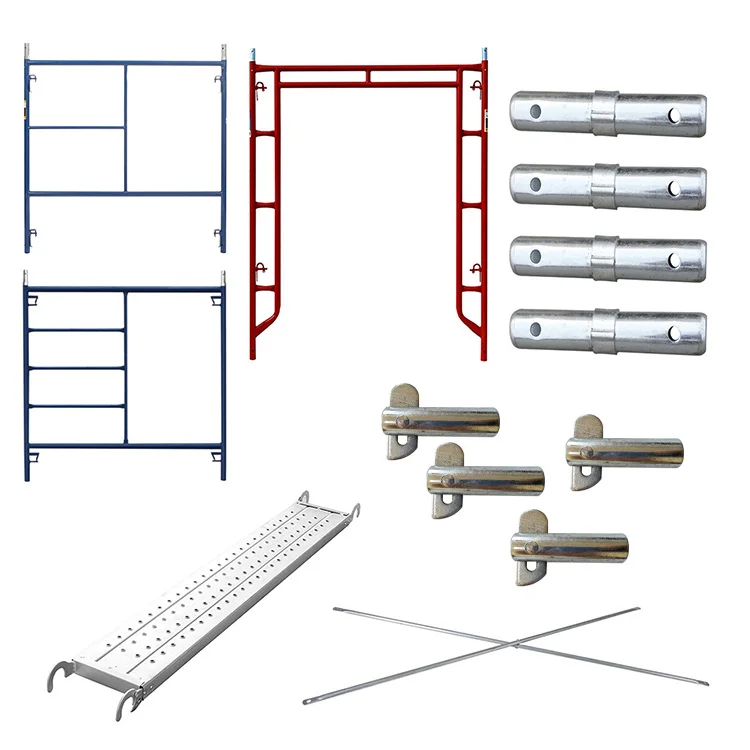 Hot-dip galvanizing for building internal frames,caster plank gi step frame,mobile scaffolding  walk through