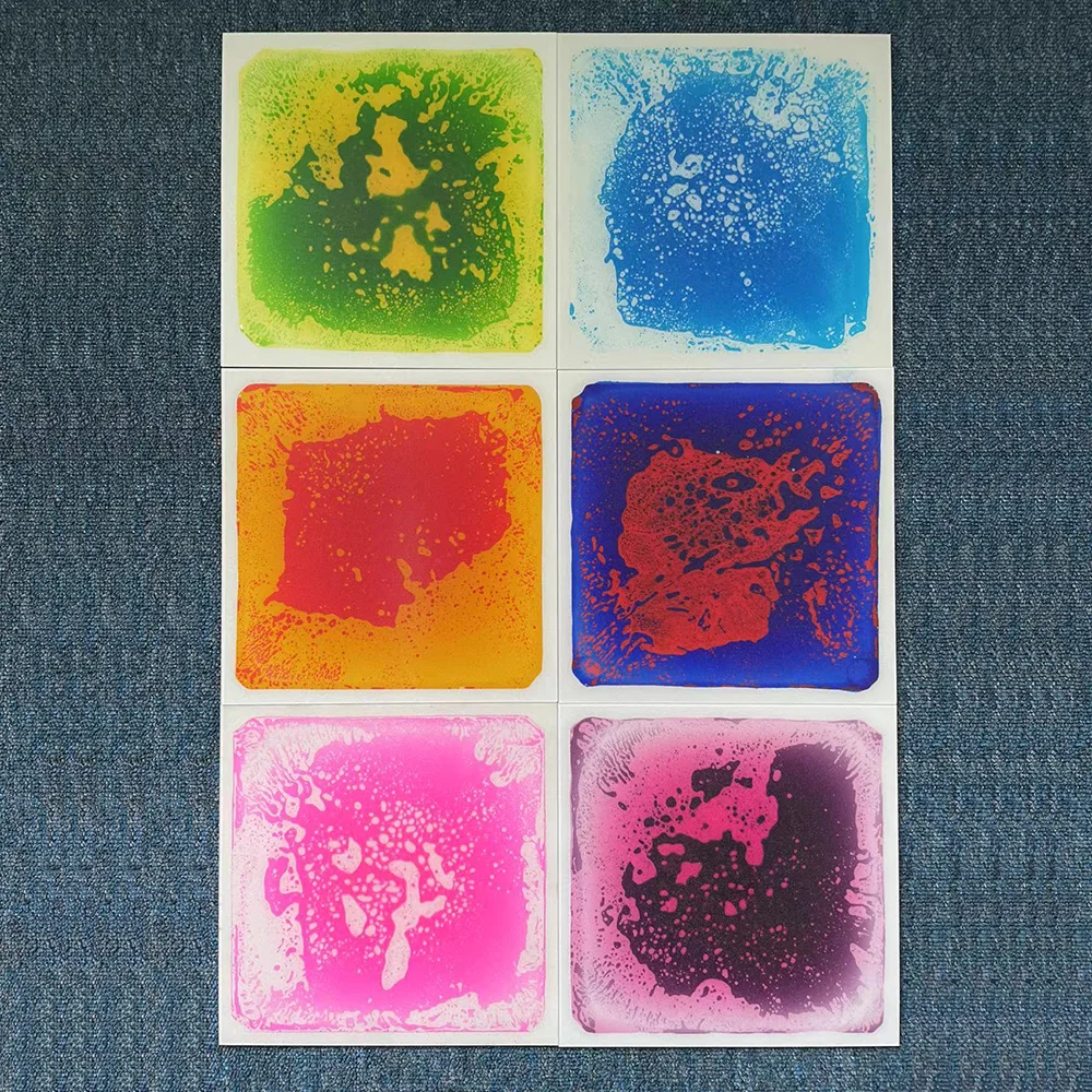 Hot Sale Sensory Room Equipment Self Adhesive Kids PVC Gel Mat Floor Tile Color Liquid Sensory Mats for Autistic Children