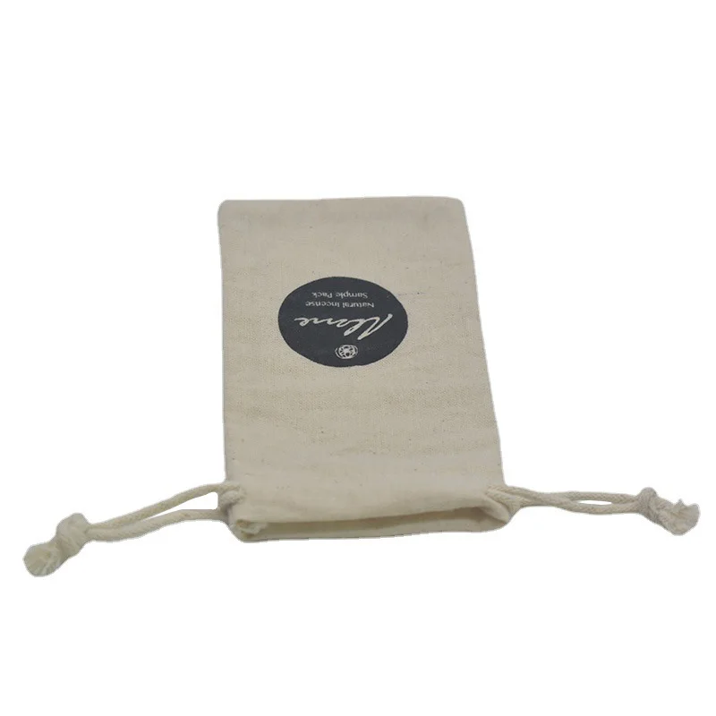 Customized Cotton Canvas Jewelry Bag Small Canvas Gift Jewelry Pouch