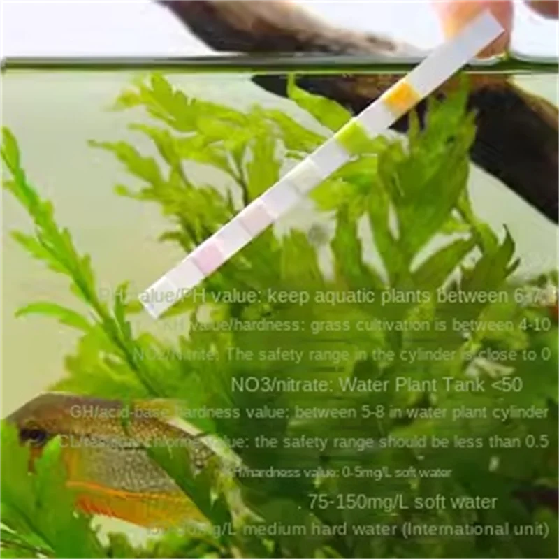 VOONLINE 6 in 1 aquarium test strip 50 fish tank water quality test freshwater seawater test kit suitable for aquarium pond