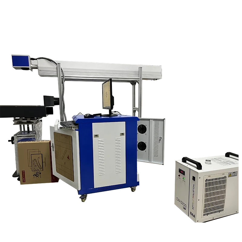 YN portable CO2 jeans bamboo wood laser marking machine for wood leather rubber fabric plastic rubber