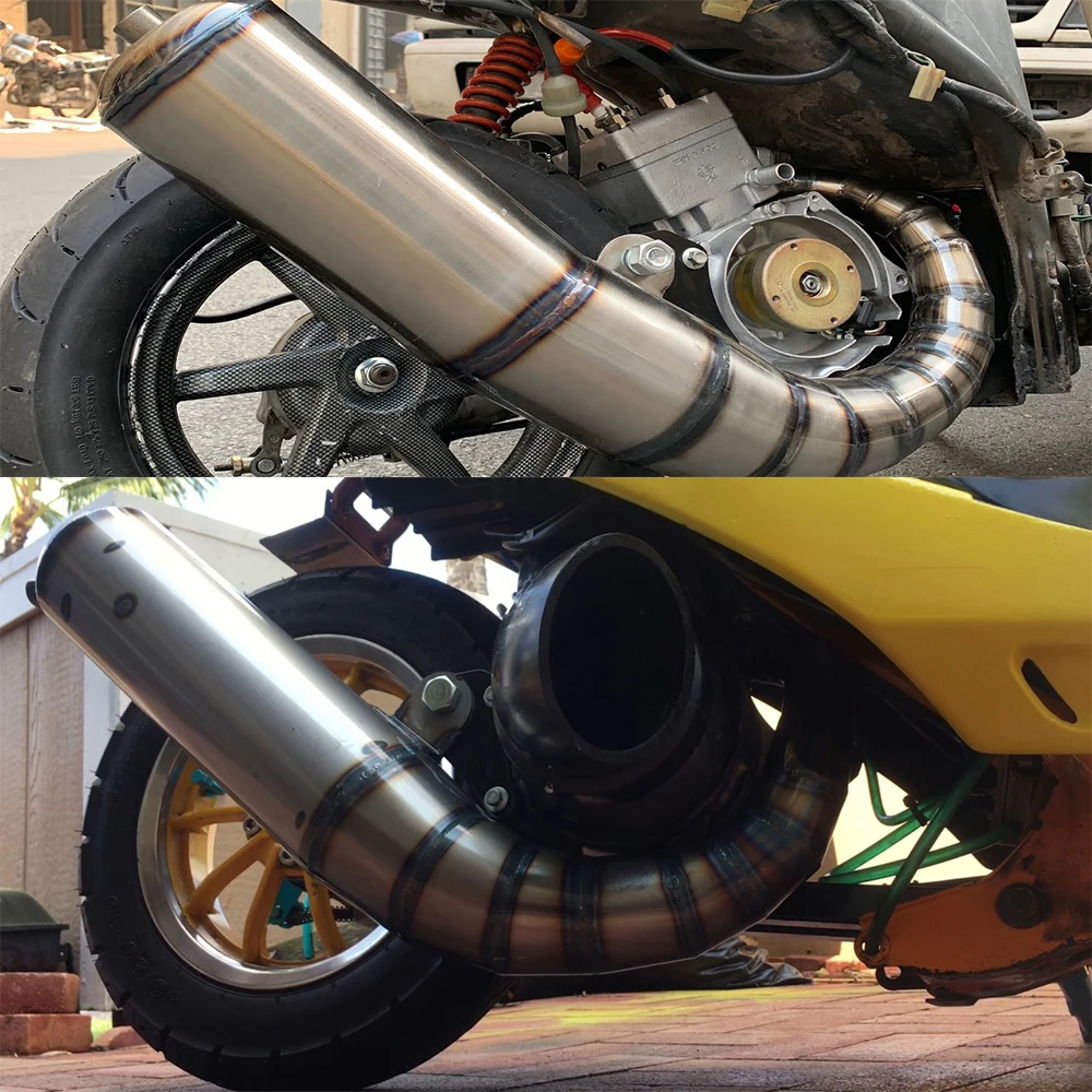 JISO DIO50 Motorcycle Exhaust Scooter  Muffler Tuning Upgrade Dio 50 Scooter Parts For For Honda DIO AF18 AF25 90cc-125ccRacing