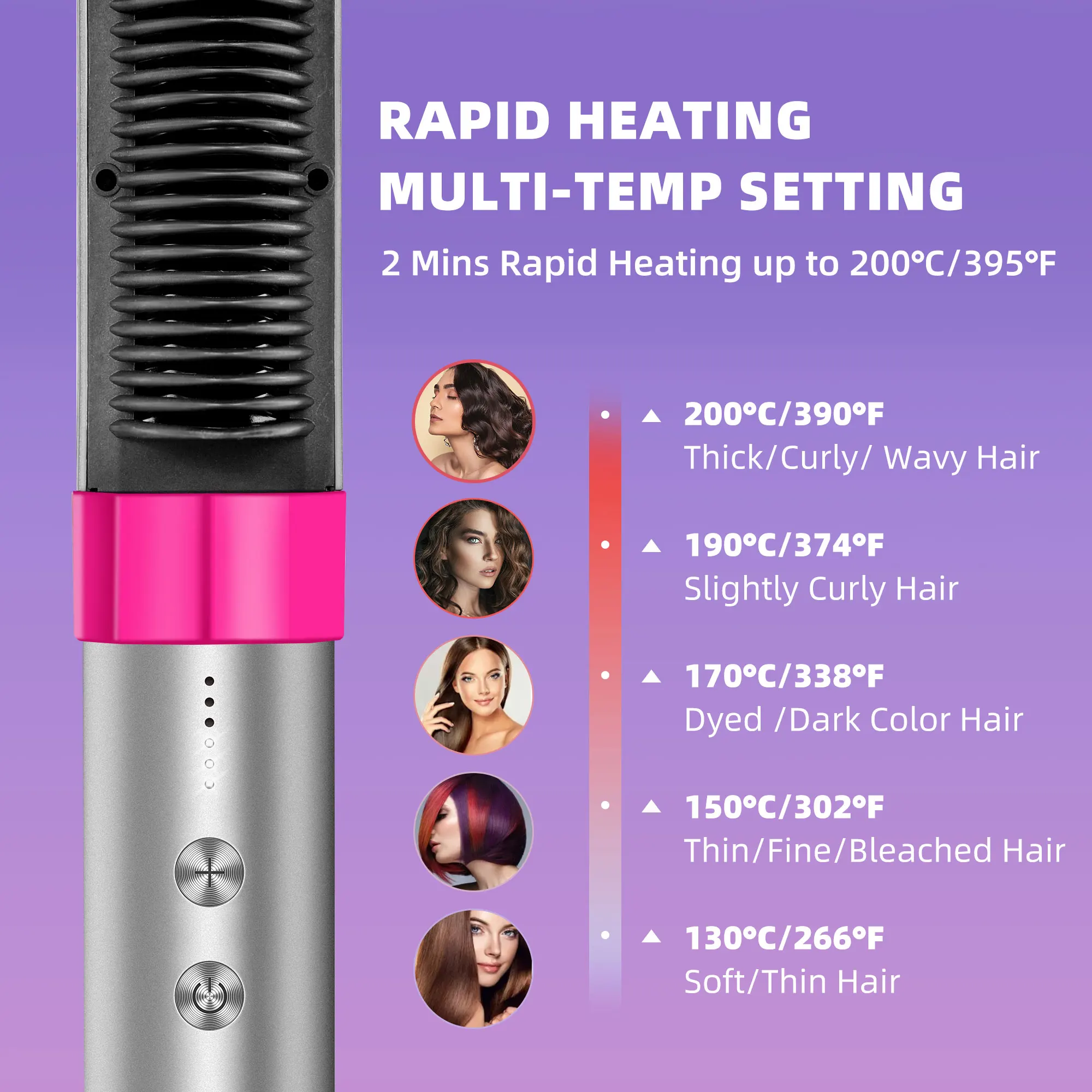 New Launch Wireless K Skin Hair Cares Straightener Comb 2 In 1 Wireless USB Rechargeable Hair Straightener Comb