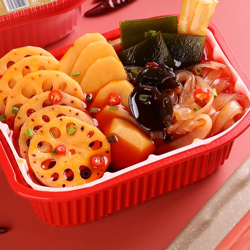 OEM Wholesale 260g Self heating hot pot spicy vegetable instant food tasty Vegetarian self heating ready to eat hot pot