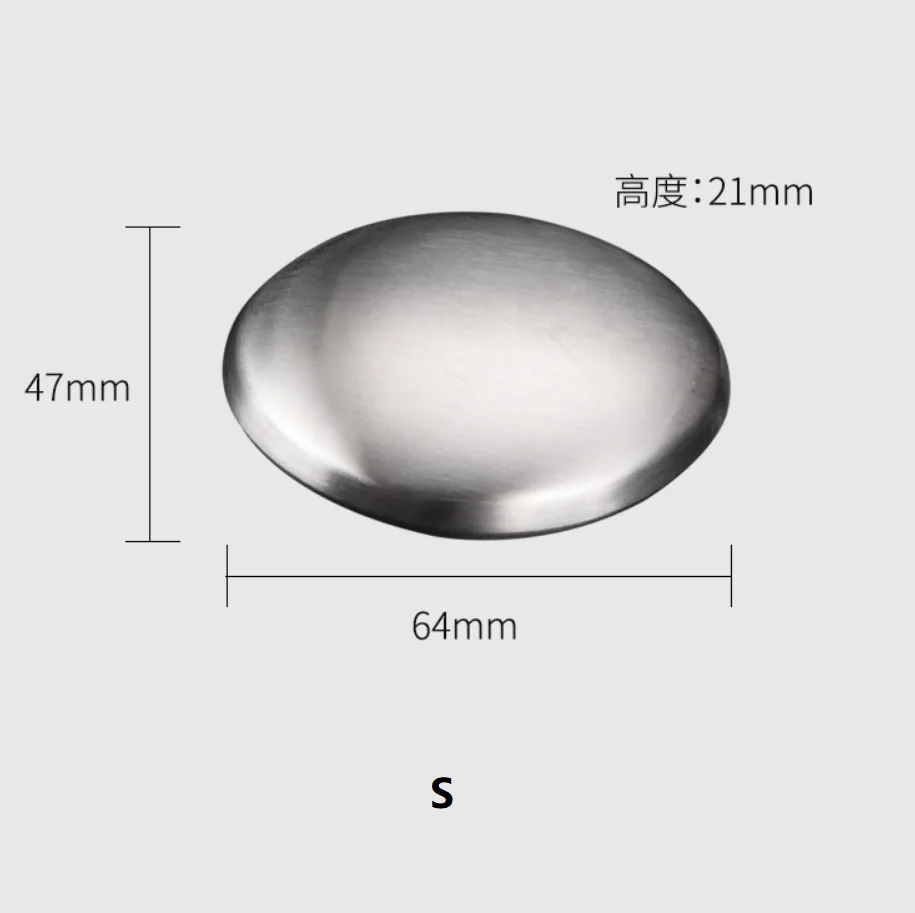 Stainless steel Soap Kitchen Bar Eliminating Odor Remover Garlic Deodorize Magic Soap Cleaning Hand Soap black Base Oval Shape