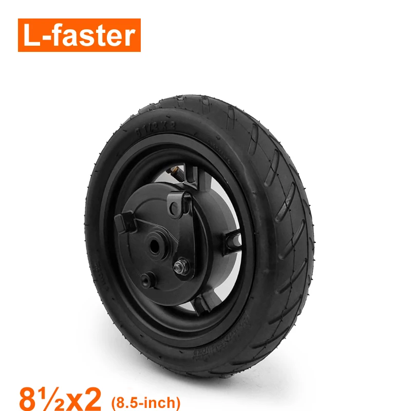 8 1/2 x 2 Drum Brake Wheel With Inner Tube For ELectric Scooter 8.5-inch Hub Brake Wheel With Bearing 6001 Axis Diameter 12mm