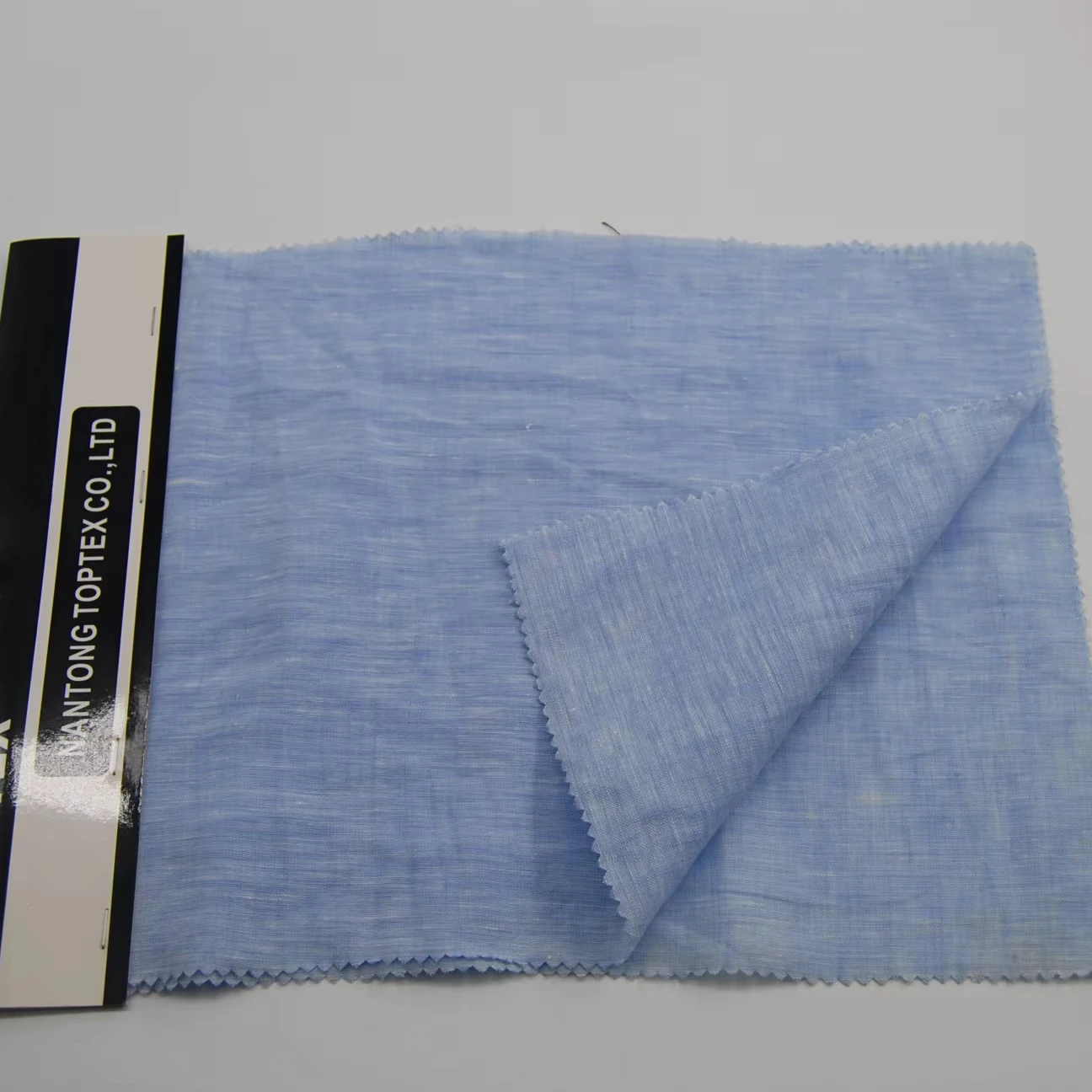 Wholesale Customized Top Quality Natural Fiber 100% Linen Yarn Dyed Chambray For Women Shirts