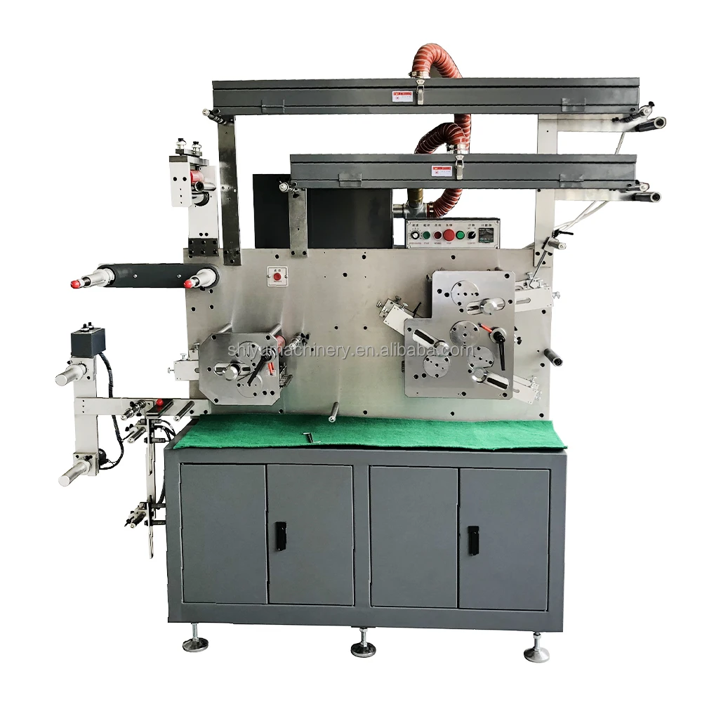 Flexo Fabric Label Printing Machine / 4 Colors Garment Wash Care Label Printing Machine for Cotton Tape and Satin Ribbon
