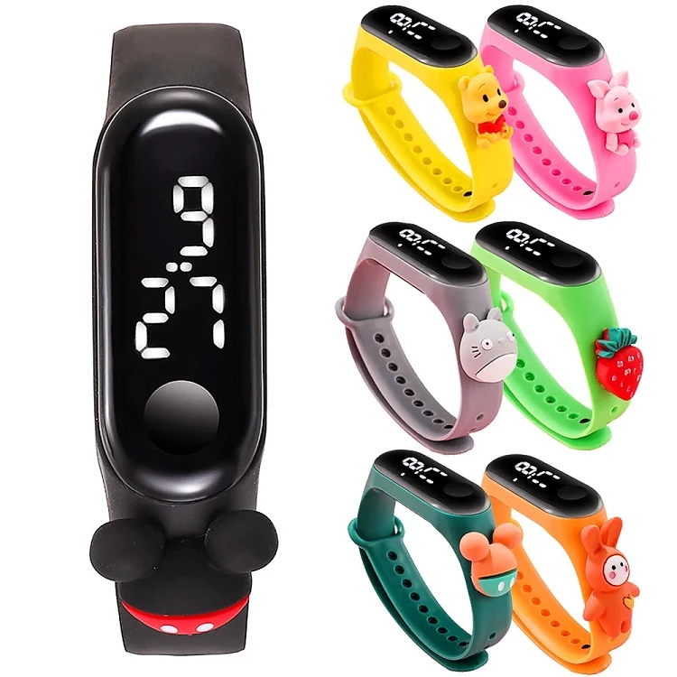 Factory supply animals led watch bracelet kids children mi touch screen new cartoon doll kids watches