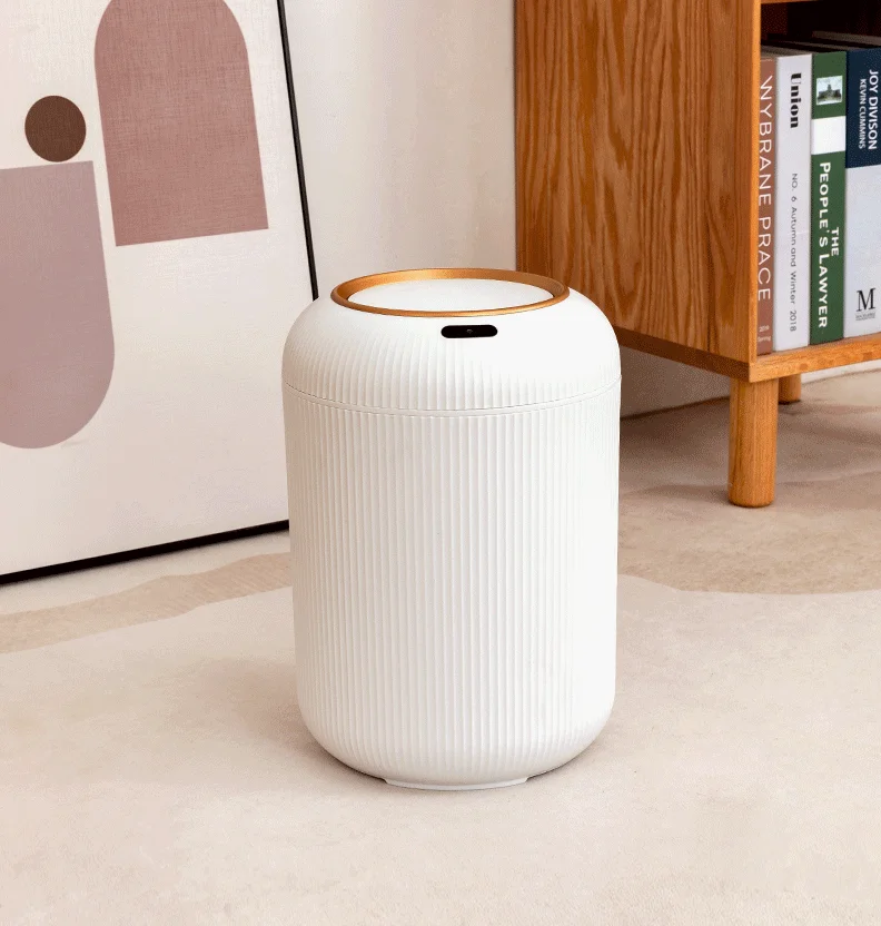 Smart sensing luxury trash can household living room bedroom touchless automatic self sealing kitchen recycle waste bin with lid