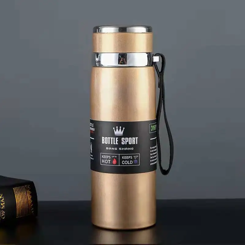 2024 Popular Wholesale Price 1L 316 Stainless Steel Large Capacity Thermos Sports Water Bottle Outdoor Drinking Set